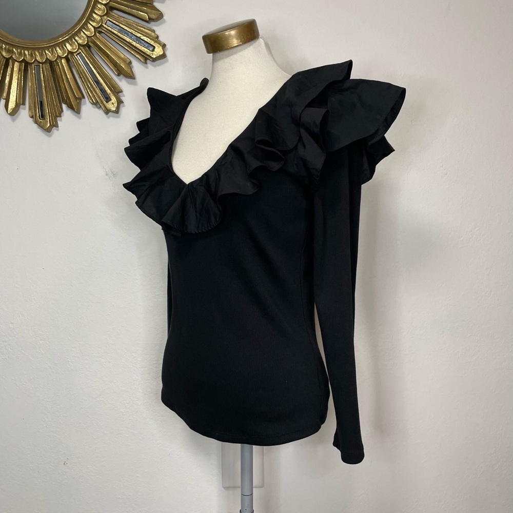Veronica Beard Strata Ruffled Top - Picture 7 of 14